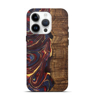 iPhone 15 Pro Wood+Resin Live Edge Phone Case - Kingston (Red, 721170)