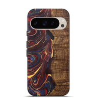 Pixel 9 Pro Wood+Resin Live Edge Phone Case - Kingston (Red, 721170)