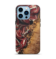 iPhone 14 Pro Wood+Resin Live Edge Phone Case - Ezra (Red, 721171)