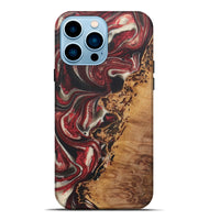 iPhone 14 Pro Max Wood+Resin Live Edge Phone Case - Ezra (Red, 721171)