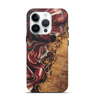 iPhone 15 Pro Wood+Resin Live Edge Phone Case - Ezra (Red, 721171)