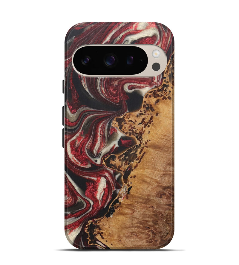 Pixel 9 Pro Wood+Resin Live Edge Phone Case - Ezra (Red, 721171)