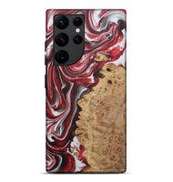 Galaxy S22 Ultra Wood+Resin Live Edge Phone Case - Brent (Red, 721172)