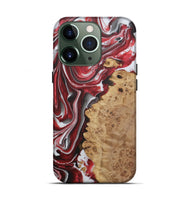 iPhone 13 Pro Wood+Resin Live Edge Phone Case - Brent (Red, 721172)