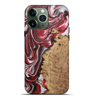 iPhone 13 Pro Max Wood+Resin Live Edge Phone Case - Brent (Red, 721172)