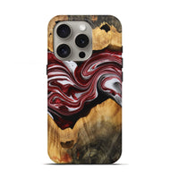 iPhone 16 Pro Wood+Resin Live Edge Phone Case - Iesha (Red, 721173)