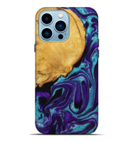 iPhone 14 Pro Max Wood+Resin Live Edge Phone Case - Bryan (Purple, 721174)