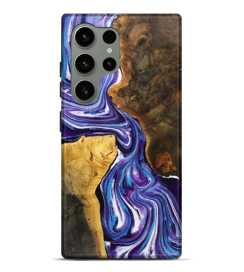 Galaxy S24 Ultra Wood+Resin Live Edge Phone Case - Kyrie (Purple, 721177)