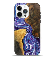 iPhone 15 Pro Max Wood+Resin Live Edge Phone Case - Kyrie (Purple, 721177)