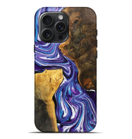 iPhone 16 Pro Max Wood+Resin Live Edge Phone Case - Kyrie (Purple, 721177)