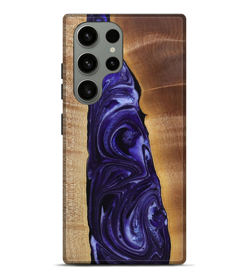 Galaxy S23 Ultra Wood+Resin Live Edge Phone Case - Dominique (Purple, 721178)