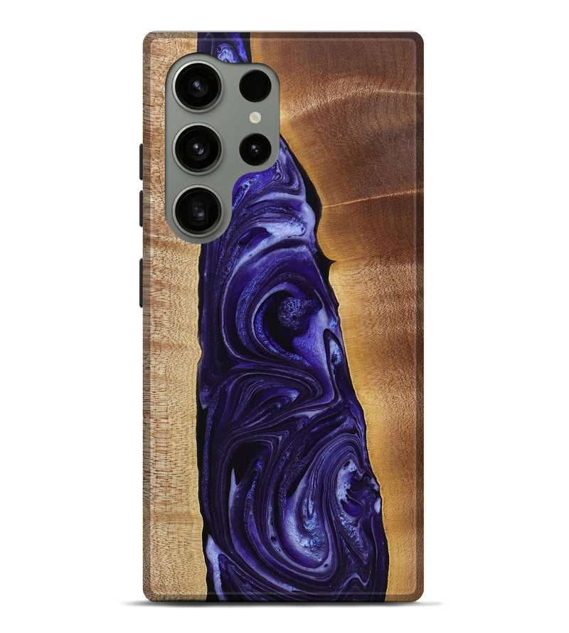 Galaxy S24 Ultra Wood+Resin Live Edge Phone Case - Dominique (Purple, 721178)