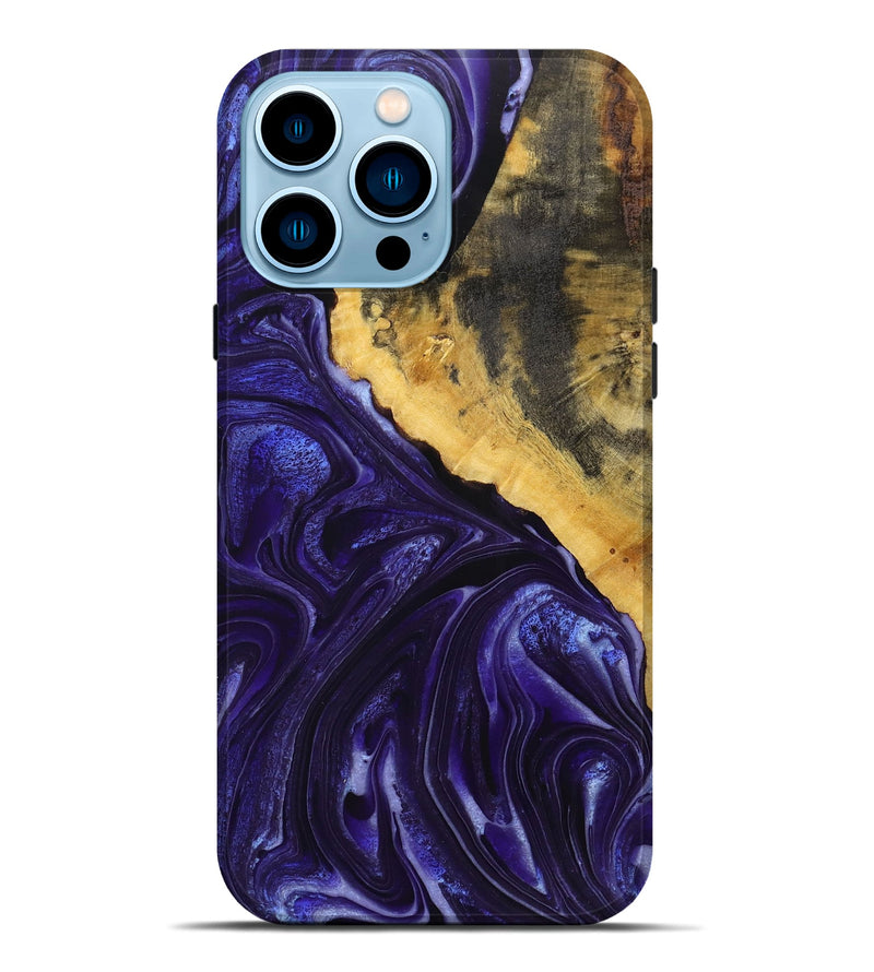 iPhone 14 Pro Max Wood+Resin Live Edge Phone Case - Atlas (Purple, 721180)