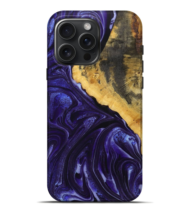 iPhone 16 Pro Max Wood+Resin Live Edge Phone Case - Atlas (Purple, 721180)