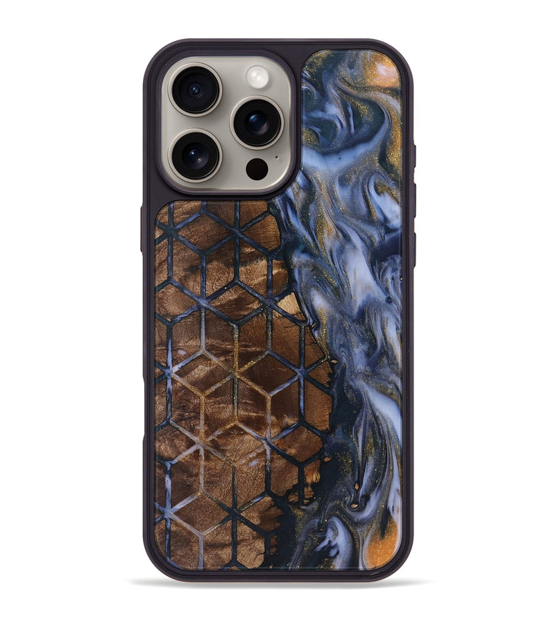 iPhone 16 Pro Max Wood+Resin Phone Case - Sidney (Pattern, 721204)