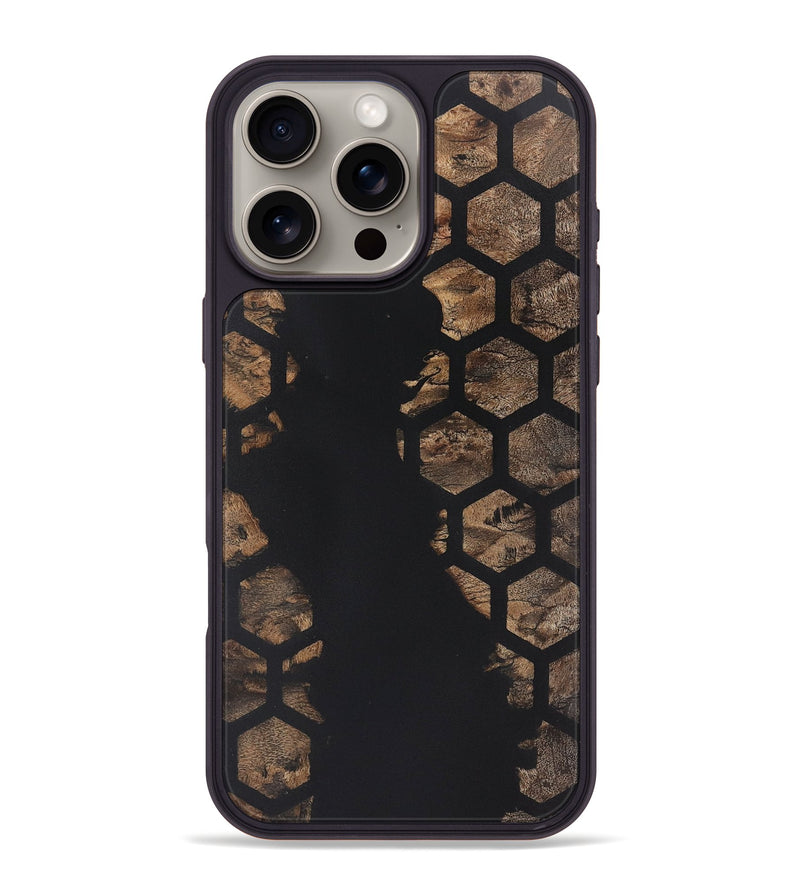 iPhone 16 Pro Max Wood+Resin Phone Case - Braxton (Pattern, 721220)