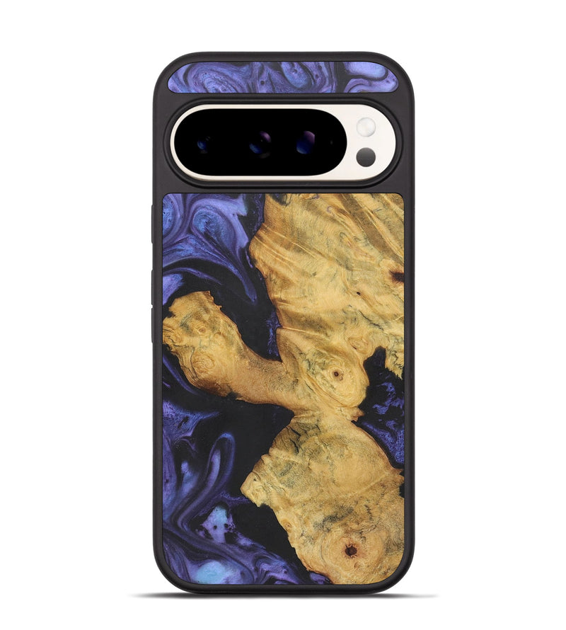 Pixel 9 Wood+Resin Phone Case - Alaina (Purple, 721227)