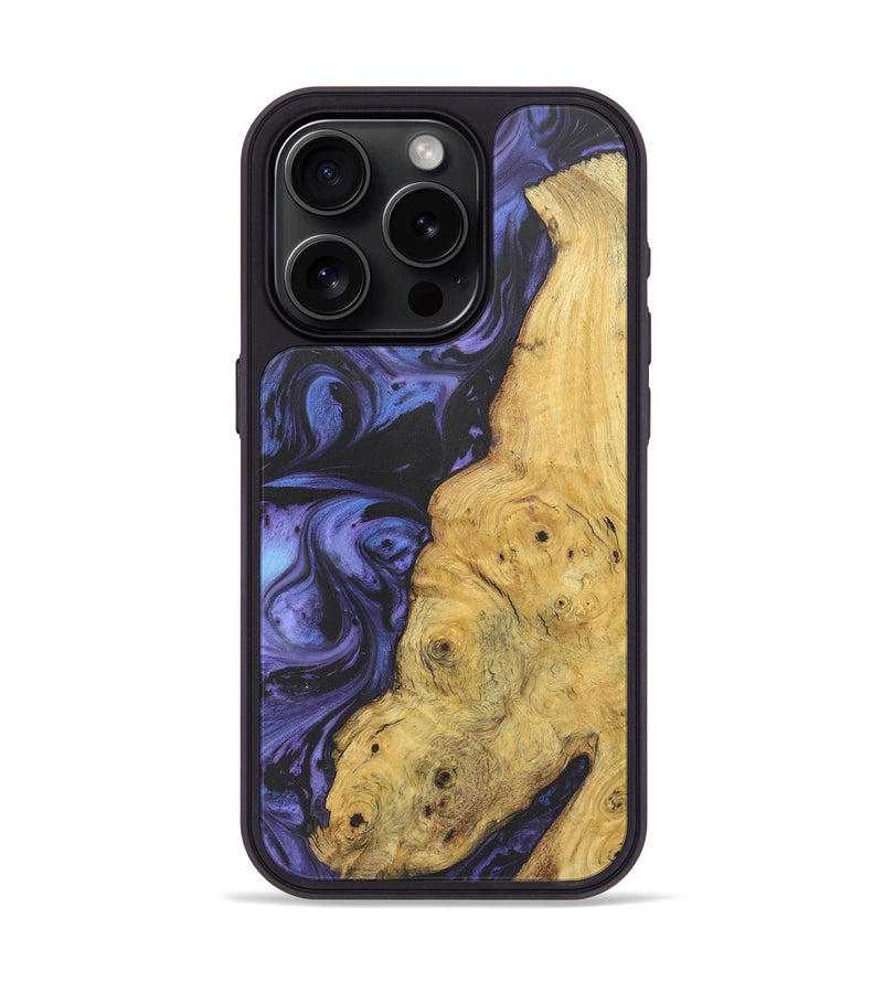 iPhone 15 Pro Wood+Resin Phone Case - Ross (Purple, 721231)