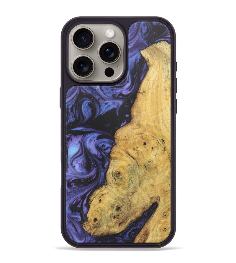 iPhone 16 Pro Max Wood+Resin Phone Case - Ross (Purple, 721231)