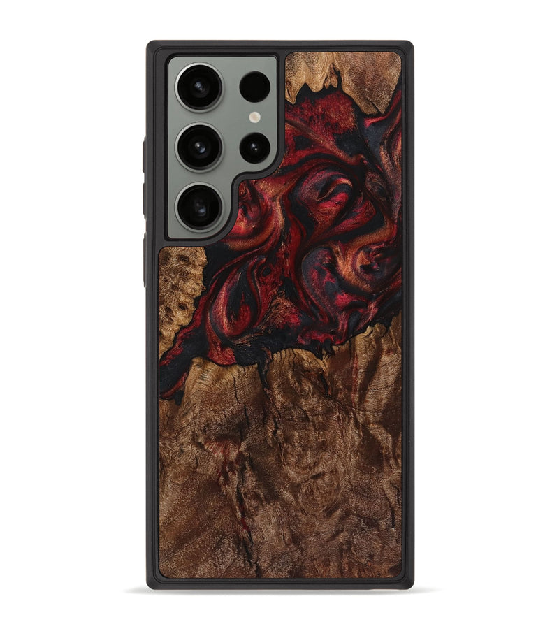 Galaxy S23 Ultra Wood+Resin Phone Case - Nathan (Red, 721287)