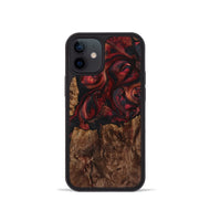 iPhone 12 mini Wood+Resin Phone Case - Nathan (Red, 721287)