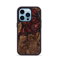 iPhone 14 Pro Wood+Resin Phone Case - Nathan (Red, 721287)