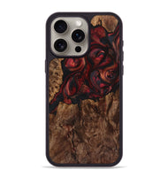 iPhone 15 Pro Max Wood+Resin Phone Case - Nathan (Red, 721287)