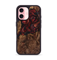 iPhone 16 Wood+Resin Phone Case - Nathan (Red, 721287)