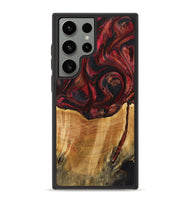 Galaxy S23 Ultra Wood+Resin Phone Case - Jeanette (Red, 721288)