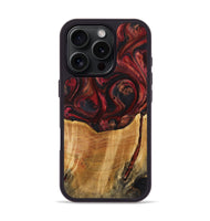 iPhone 16 Pro Wood+Resin Phone Case - Jeanette (Red, 721288)