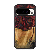 Pixel 9 Wood+Resin Phone Case - Jeanette (Red, 721288)