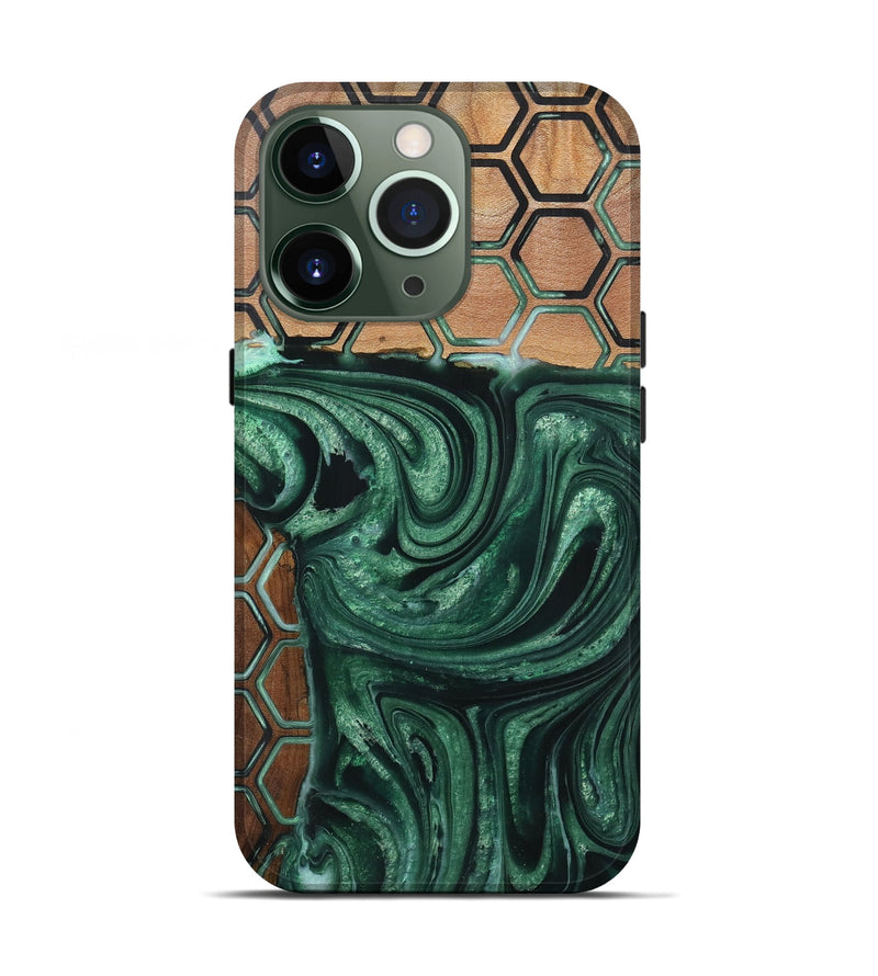 iPhone 13 Pro Wood+Resin Live Edge Phone Case - Sharon (Pattern, 721319)