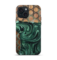 iPhone 15 Wood+Resin Live Edge Phone Case - Sharon (Pattern, 721319)