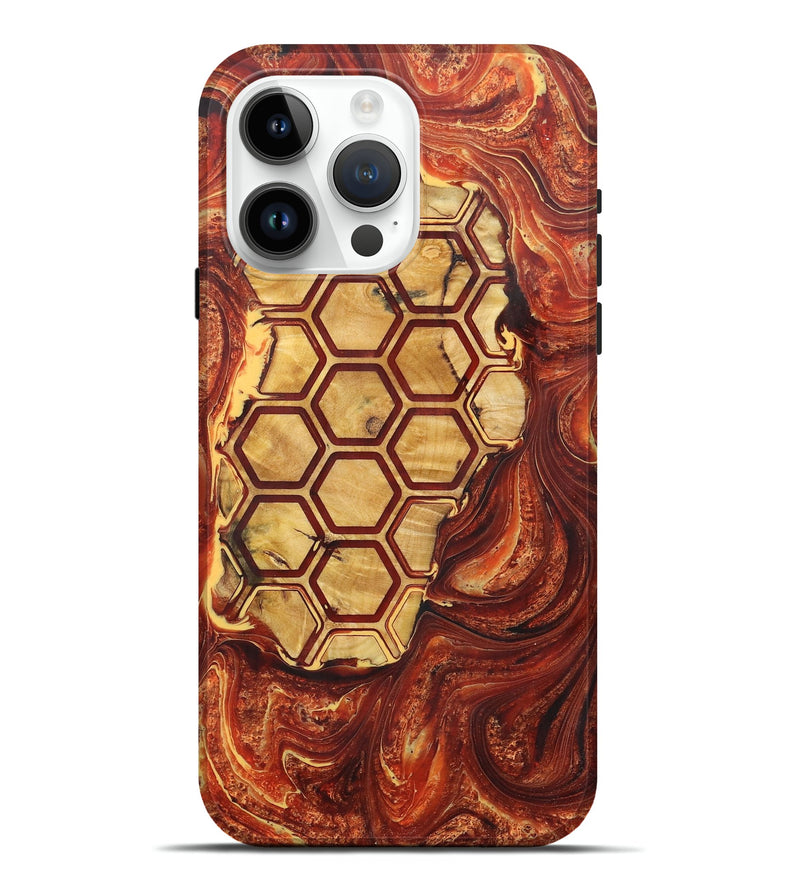 iPhone 15 Pro Max Wood+Resin Live Edge Phone Case - Asia (Pattern, 721325)