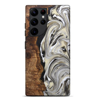 Galaxy S22 Ultra Wood+Resin Live Edge Phone Case - Ray (Black & White, 721330)