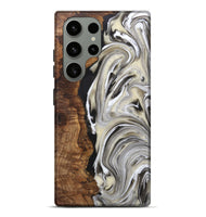 Galaxy S23 Ultra Wood+Resin Live Edge Phone Case - Ray (Black & White, 721330)