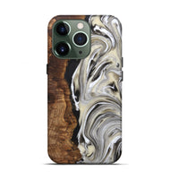 iPhone 13 Pro Wood+Resin Live Edge Phone Case - Ray (Black & White, 721330)