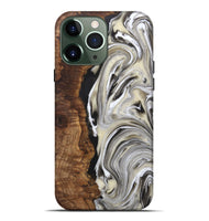 iPhone 13 Pro Max Wood+Resin Live Edge Phone Case - Ray (Black & White, 721330)