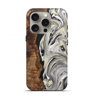 iPhone 16 Pro Wood+Resin Live Edge Phone Case - Ray (Black & White, 721330)