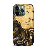 iPhone 13 Pro Wood+Resin Live Edge Phone Case - Anderson (Black & White, 721338)