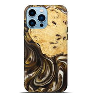 iPhone 14 Pro Max Wood+Resin Live Edge Phone Case - Anderson (Black & White, 721338)