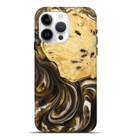 iPhone 15 Pro Max Wood+Resin Live Edge Phone Case - Anderson (Black & White, 721338)