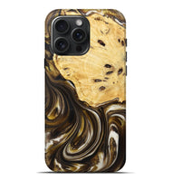 iPhone 16 Pro Max Wood+Resin Live Edge Phone Case - Anderson (Black & White, 721338)