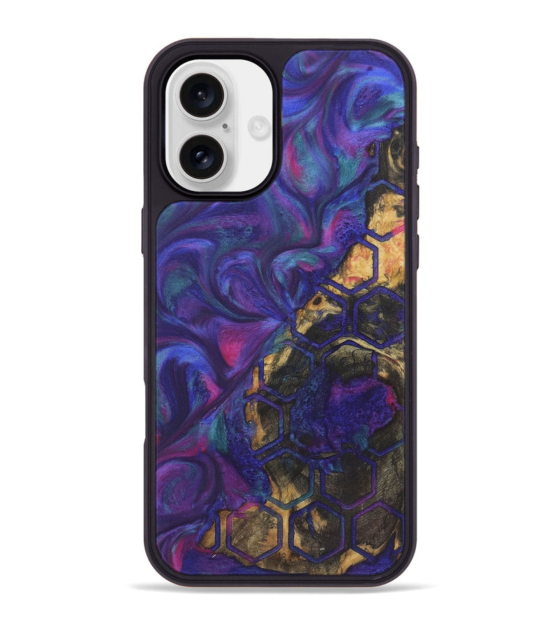 iPhone 16 Plus Wood+Resin Phone Case - Amaya (Pattern, 721437)