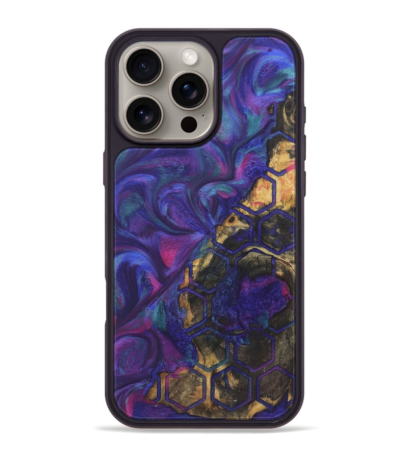 iPhone 16 Pro Max Wood+Resin Phone Case - Amaya (Pattern, 721437)