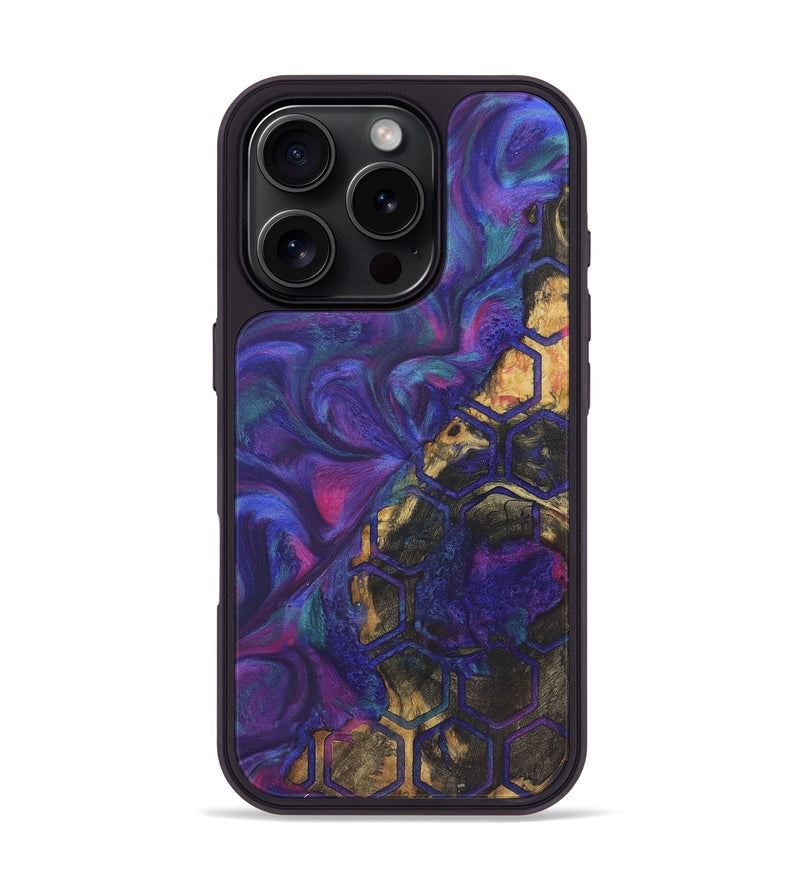 iPhone 16 Pro Wood+Resin Phone Case - Amaya (Pattern, 721437)