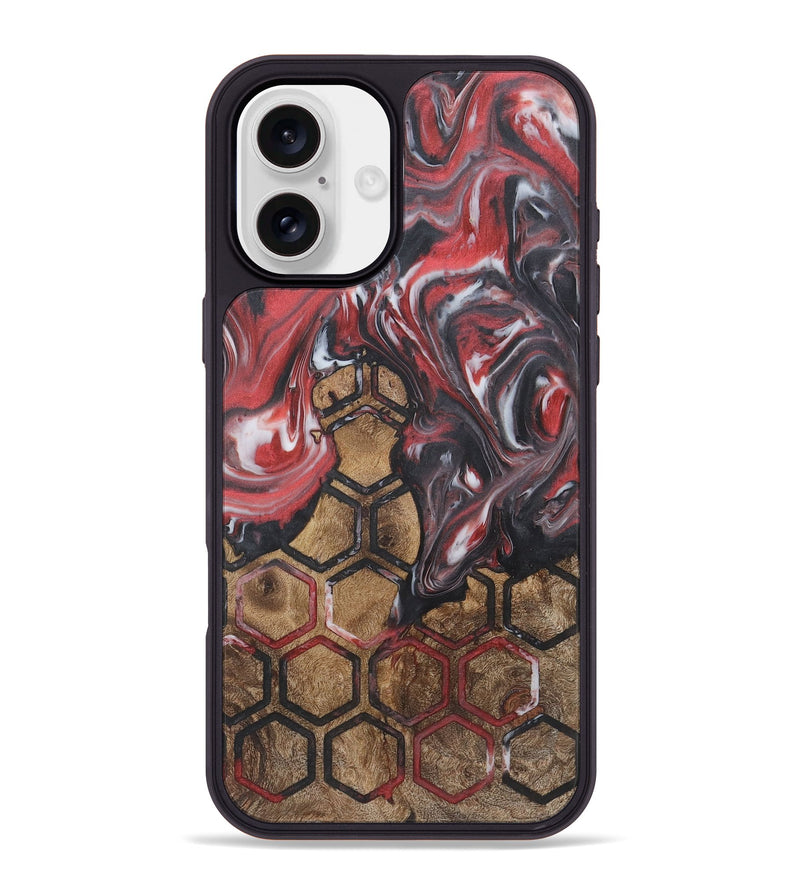 iPhone 16 Plus Wood+Resin Phone Case - Yvonne (Pattern, 721476)