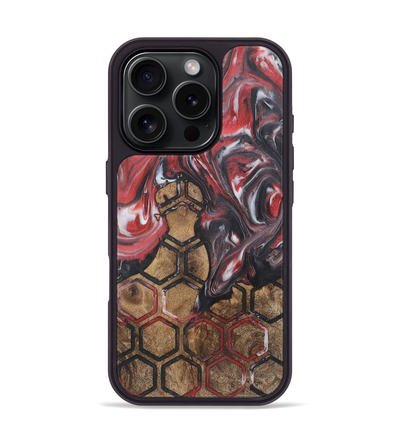 iPhone 16 Pro Wood+Resin Phone Case - Yvonne (Pattern, 721476)