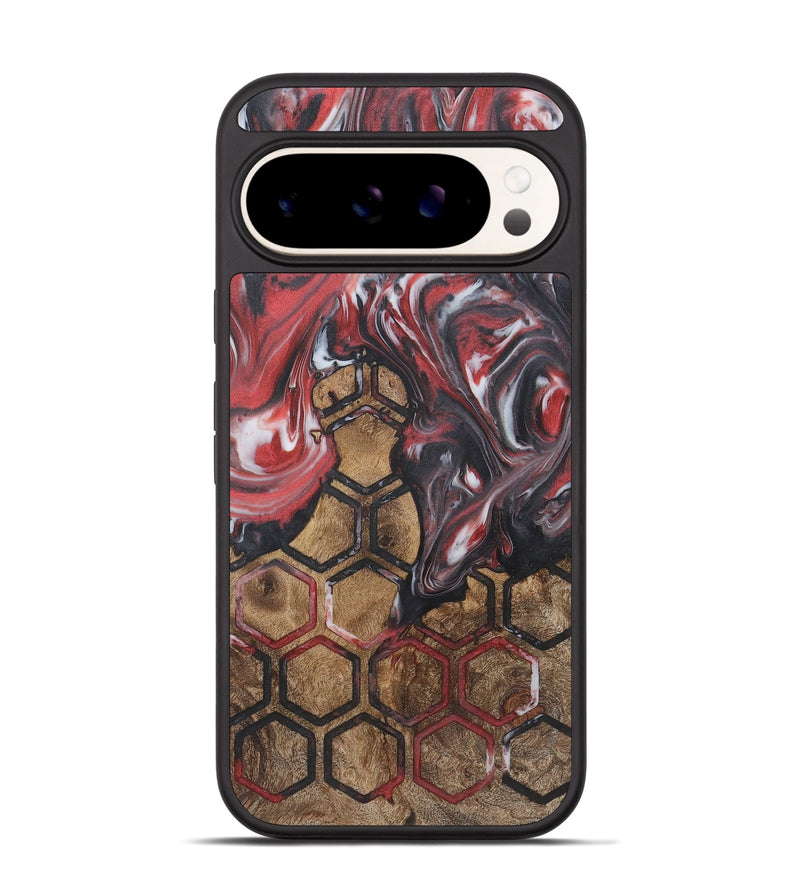 Pixel 9 Wood+Resin Phone Case - Yvonne (Pattern, 721476)