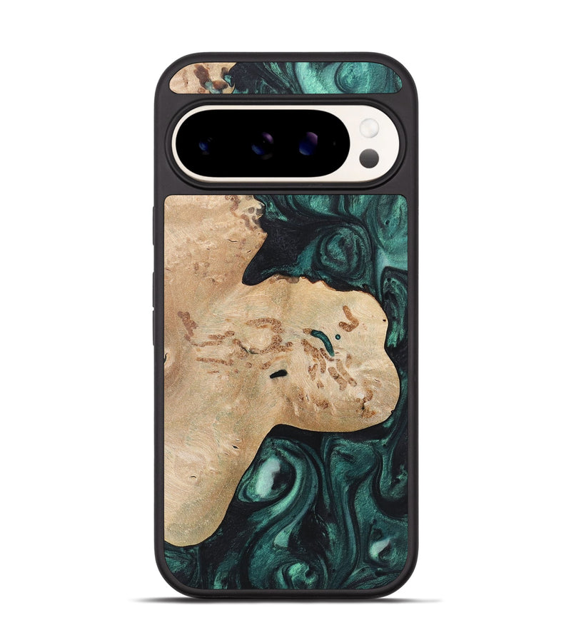 Pixel 9 Pro Wood+Resin Phone Case - Barrett (Green, 721524)